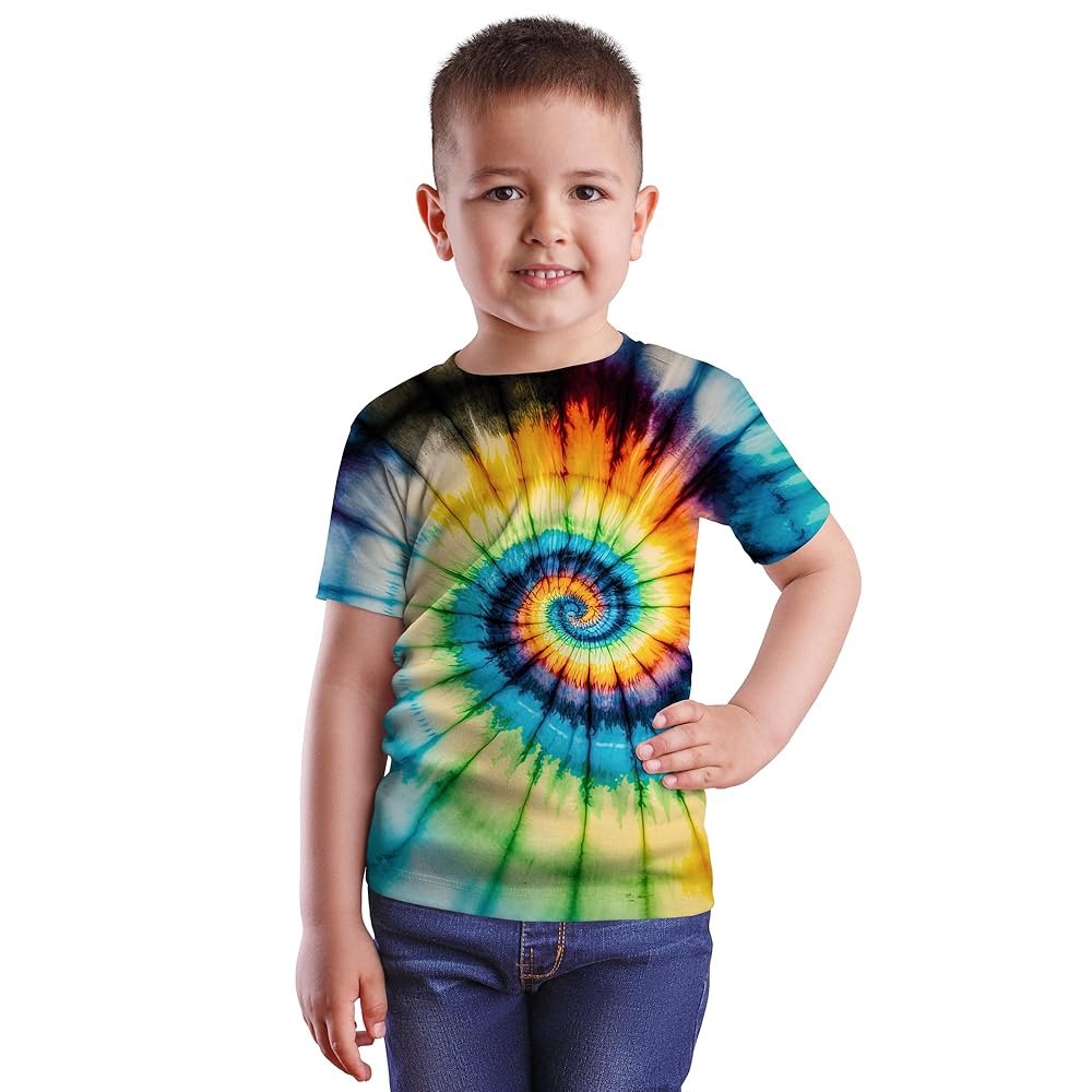 Amazon.com: VNBNT Tie Dye Shirt for Boys Girls 3D Print